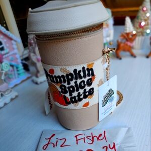 Adorable Coffee  shape Pumpkin Spice Latte purse